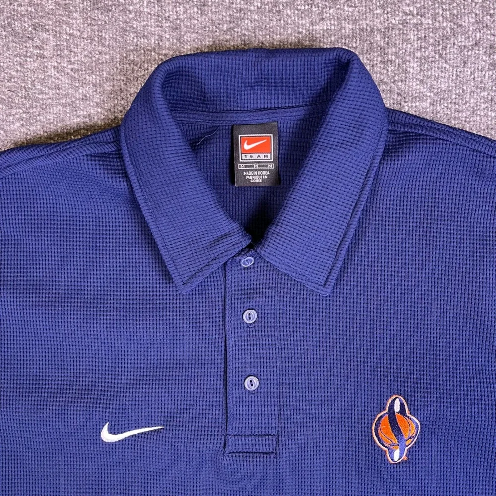 VTG Y2K Nike Elite Syracuse Shirt Mens M Blue Basketball Short Sleeve Swoosh EUC
